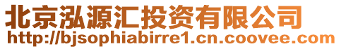 北京泓源匯投資有限公司