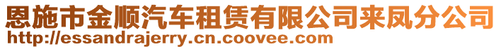 恩施市金順汽車租賃有限公司來(lái)鳳分公司