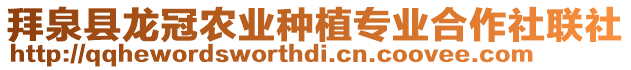 拜泉縣龍冠農(nóng)業(yè)種植專業(yè)合作社聯(lián)社