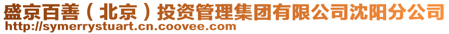 盛京百善（北京）投資管理集團有限公司沈陽分公司