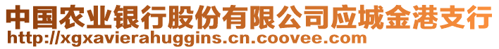 中國(guó)農(nóng)業(yè)銀行股份有限公司應(yīng)城金港支行