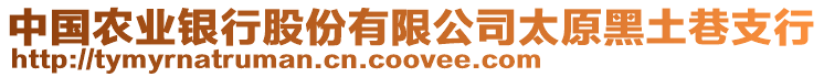 中國(guó)農(nóng)業(yè)銀行股份有限公司太原黑土巷支行