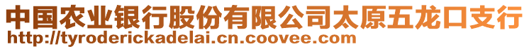 中國農(nóng)業(yè)銀行股份有限公司太原五龍口支行