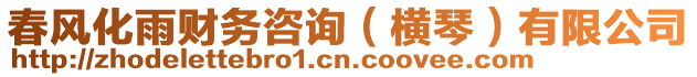 春風化雨財務咨詢(橫琴)有限公司