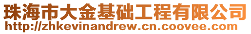 珠海市大金基礎(chǔ)工程有限公司