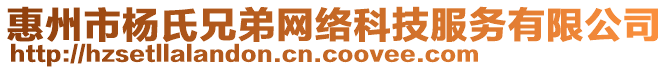 惠州市楊氏兄弟網(wǎng)絡(luò)科技服務(wù)有限公司