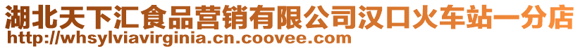 湖北天下匯食品營銷有限公司漢口火車站一分店