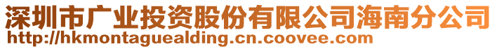 深圳市廣業(yè)投資股份有限公司海南分公司