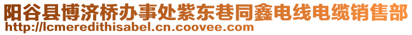 陽谷縣博濟(jì)橋辦事處紫東巷同鑫電線電纜銷售部