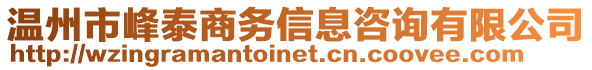 溫州市峰泰商務(wù)信息咨詢有限公司