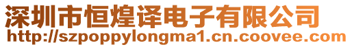 深圳市恒煌譯電子有限公司