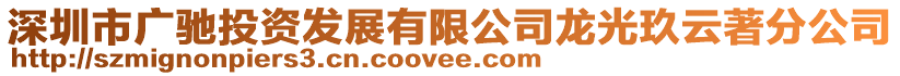 深圳市廣馳投資發展有限公司龍光玖云著分公司