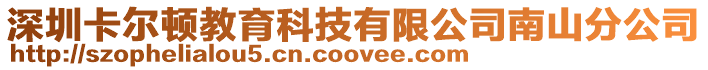 深圳卡爾頓教育科技有限公司南山分公司