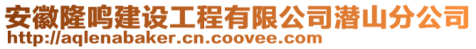 安徽隆鳴建設工程有限公司潛山分公司