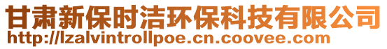 甘肅新保時(shí)潔環(huán)保科技有限公司