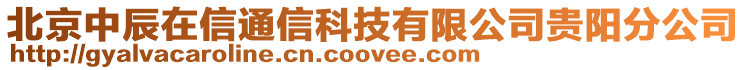 北京中辰在信通信科技有限公司貴陽分公司