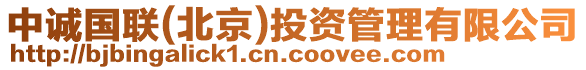 中誠國聯(lián)(北京)投資管理有限公司