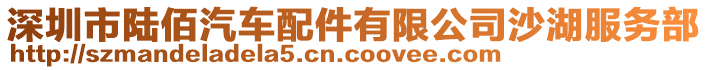 深圳市陸佰汽車配件有限公司沙湖服務(wù)部