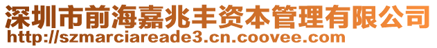 深圳市前海嘉兆豐資本管理有限公司