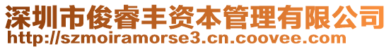 深圳市俊睿豐資本管理有限公司
