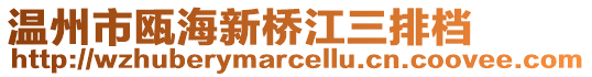 溫州市甌海新橋江三排檔