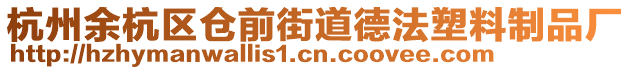 杭州余杭區(qū)倉前街道德法塑料制品廠