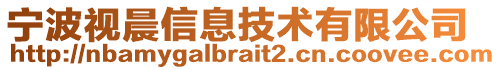 寧波視晨信息技術有限公司