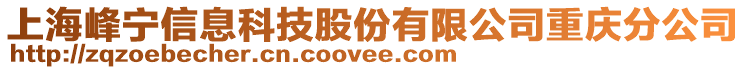 上海峰寧信息科技股份有限公司重慶分公司