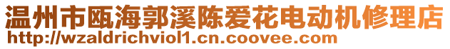 溫州市甌海郭溪陳愛花電動機修理店