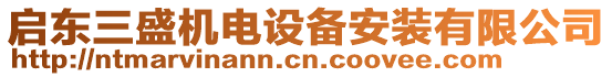 啟東三盛機電設備安裝有限公司