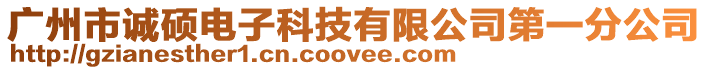 廣州市誠(chéng)碩電子科技有限公司第一分公司