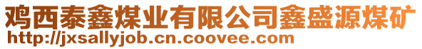 雞西泰鑫煤業有限公司鑫盛源煤礦