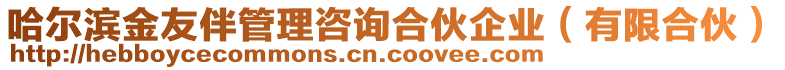 哈爾濱金友伴管理咨詢合伙企業(yè)（有限合伙）