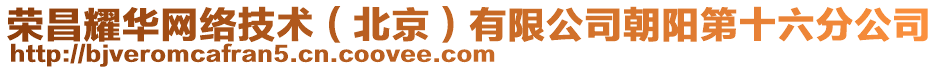 榮昌耀華網(wǎng)絡(luò)技術(shù)（北京）有限公司朝陽(yáng)第十六分公司