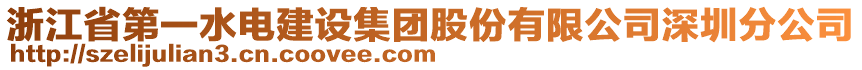 浙江省第一水電建設集團股份有限公司深圳分公司