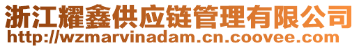 浙江耀鑫供應(yīng)鏈管理有限公司