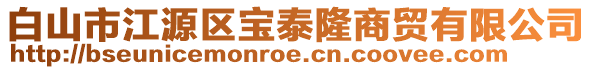 白山市江源區寶泰隆商貿有限公司