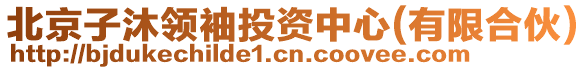北京子沐領(lǐng)袖投資中心(有限合伙)