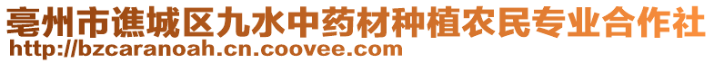 亳州市譙城區(qū)九水中藥材種植農民專業(yè)合作社