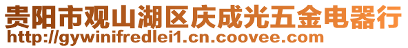 貴陽市觀山湖區(qū)慶成光五金電器行