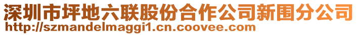 深圳市坪地六聯股份合作公司新圍分公司