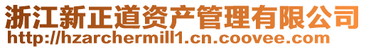 浙江新正道資產(chǎn)管理有限公司