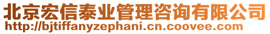 北京宏信泰業(yè)管理咨詢(xún)有限公司