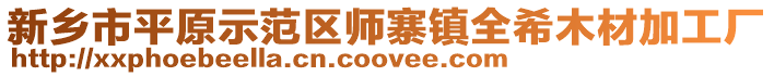 新鄉(xiāng)市平原示范區(qū)師寨鎮(zhèn)全希木材加工廠