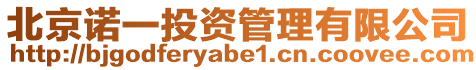 北京諾一投資管理有限公司