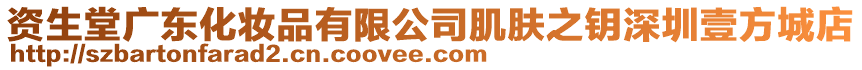 資生堂廣東化妝品有限公司肌膚之鑰深圳壹方城店