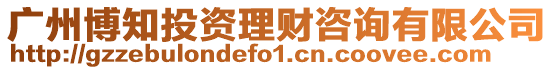廣州博知投資理財咨詢有限公司