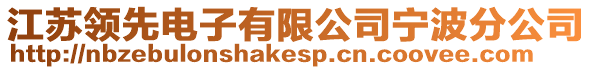 江蘇領先電子有限公司寧波分公司