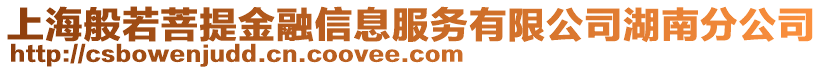 上海般若菩提金融信息服務有限公司湖南分公司