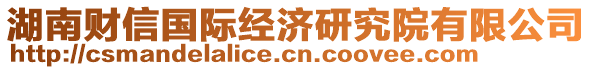 湖南財信國際經濟研究院有限公司